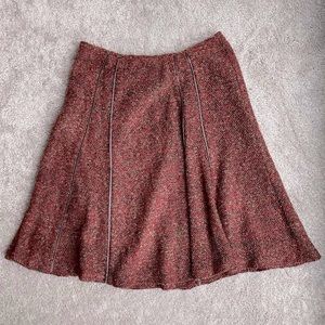 Coldwater Creek Brown and Rust Tweed Skirt